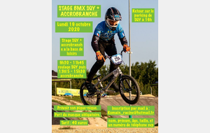 6 Stages BMX aux vacances de la Toussaints