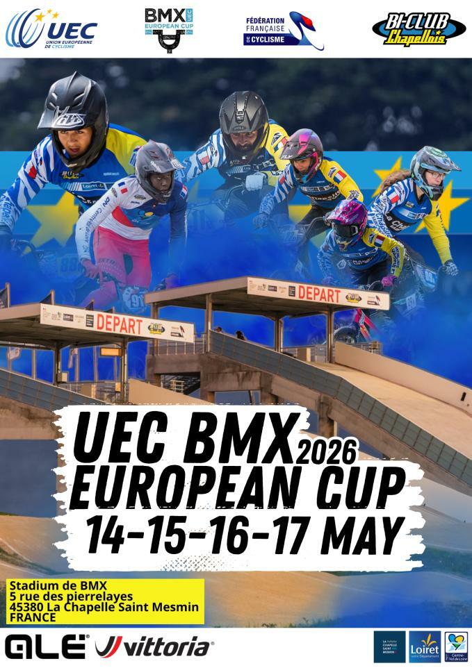 Coupe d'Europe La Chapelle St Mesmin Samedi 16 Mai matin #8 pour les Juniors et U17, Samedi 16 Mai après-midi #7 pour les H17/24