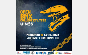 COMPETITION BMX Union Nationale du Sport Scolaire IDF 19 AVRIL VOISINS LE BRETONNEUX